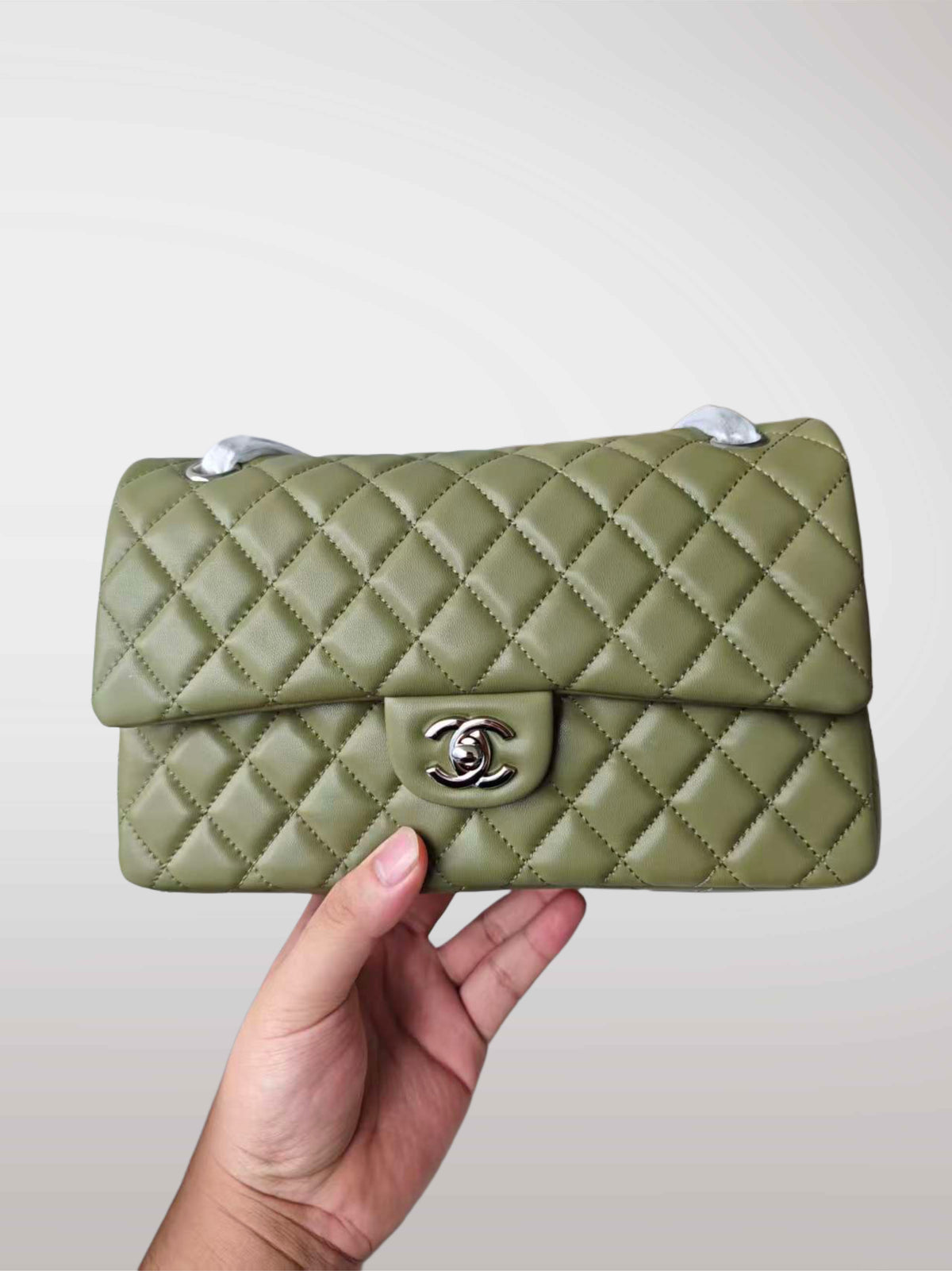 KHAKI CLASSIC FLAP BAG