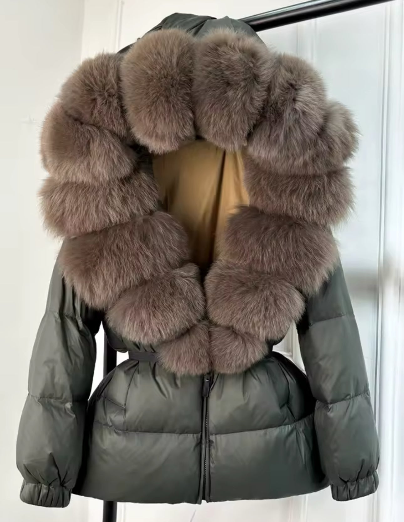 FOX FUR HOOD COAT