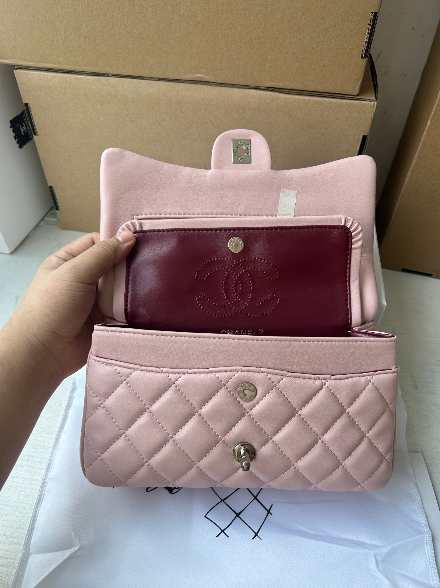 BABY PINK CLASSIC FLAP BAG