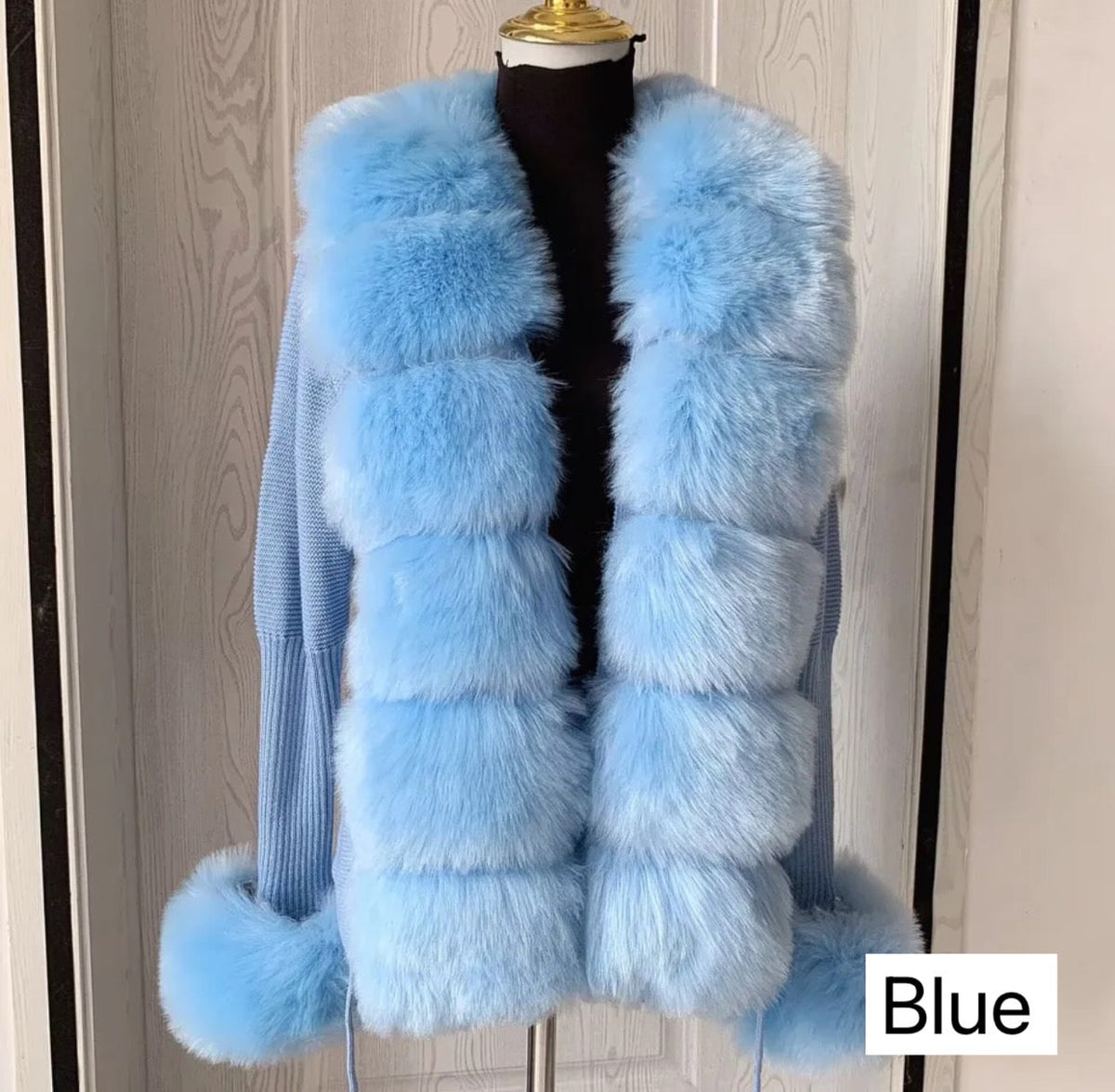 FAUX FUR CARDIGAN