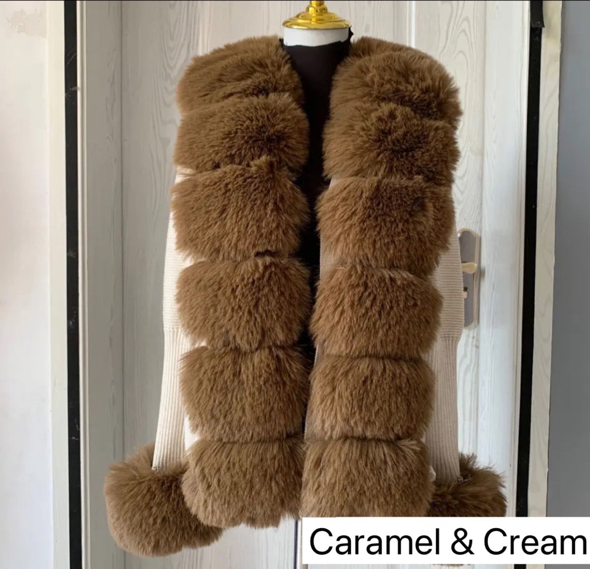 FAUX FUR CARDIGAN