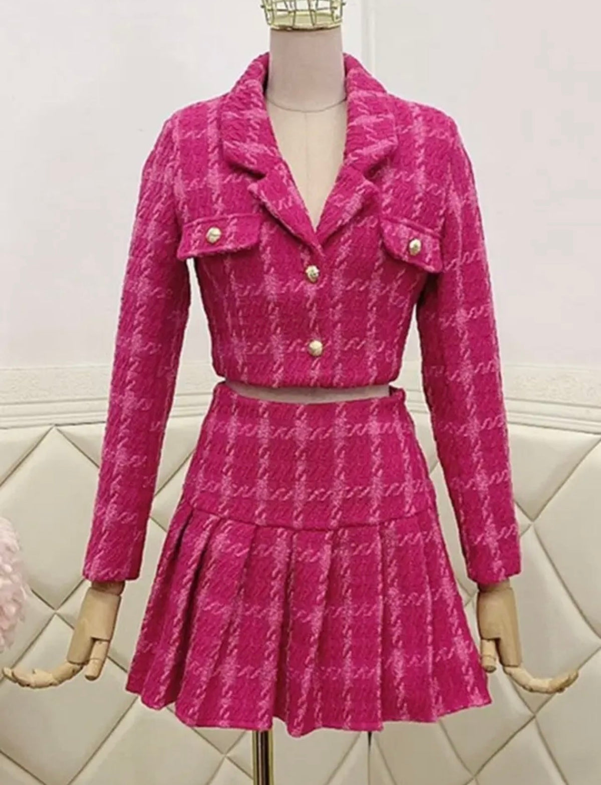PINK TWEED CO-ORD
