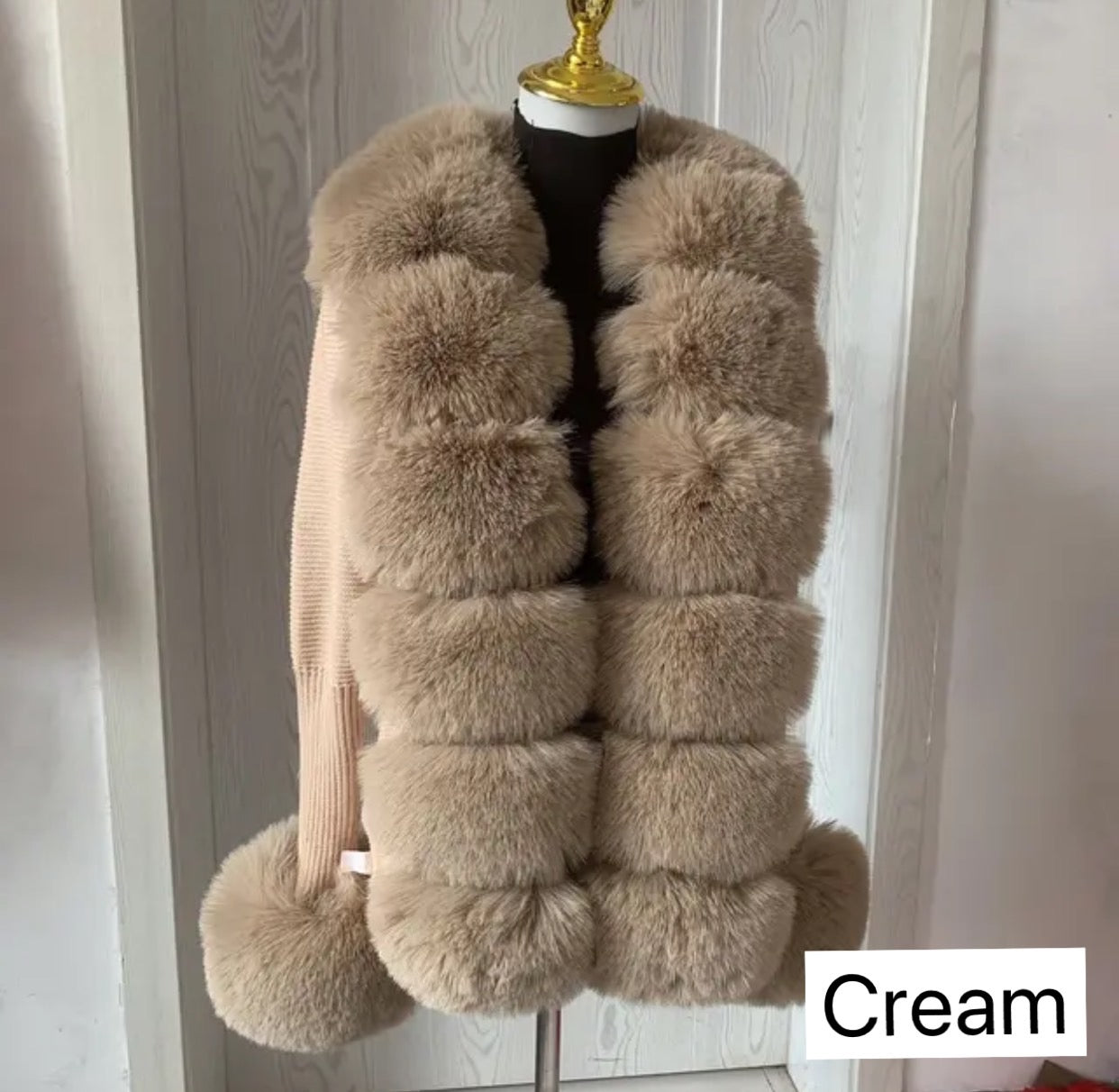 FAUX FUR CARDIGAN