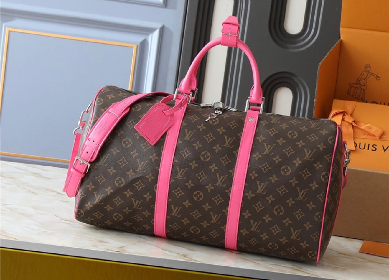 PINK DUFFLE BAG