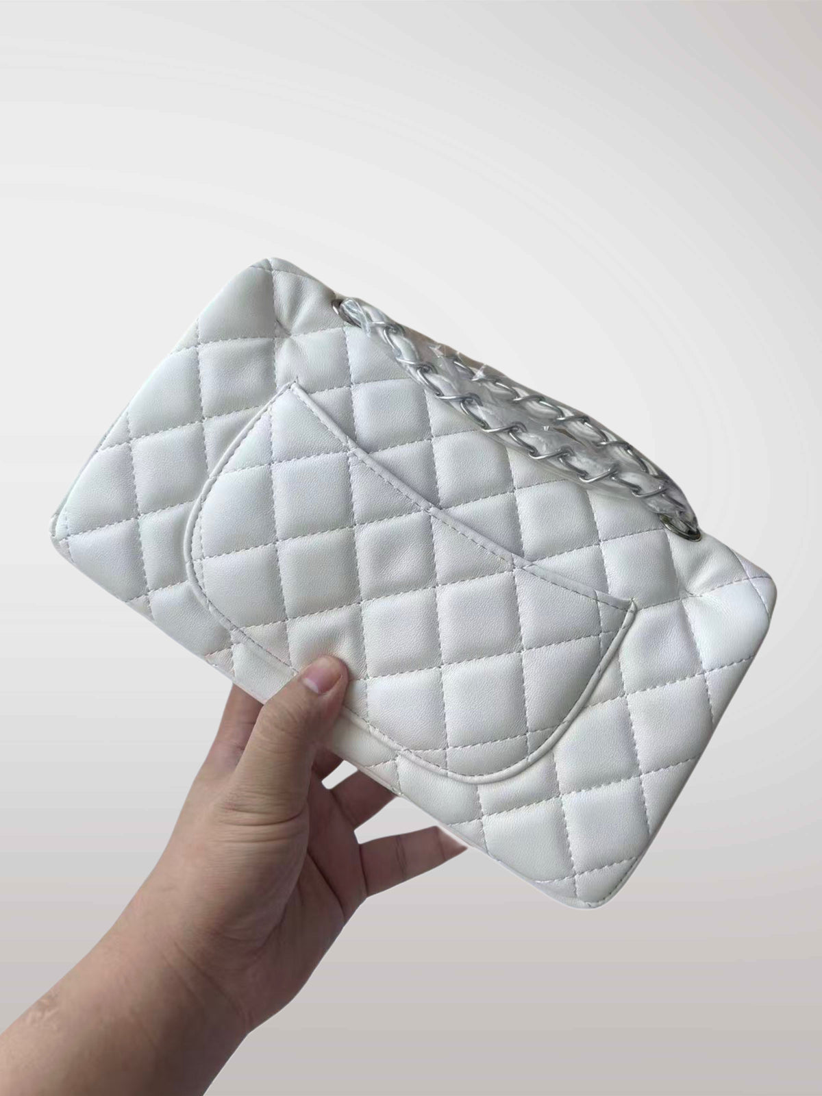 WHITE CLASSIC FLAP BAG
