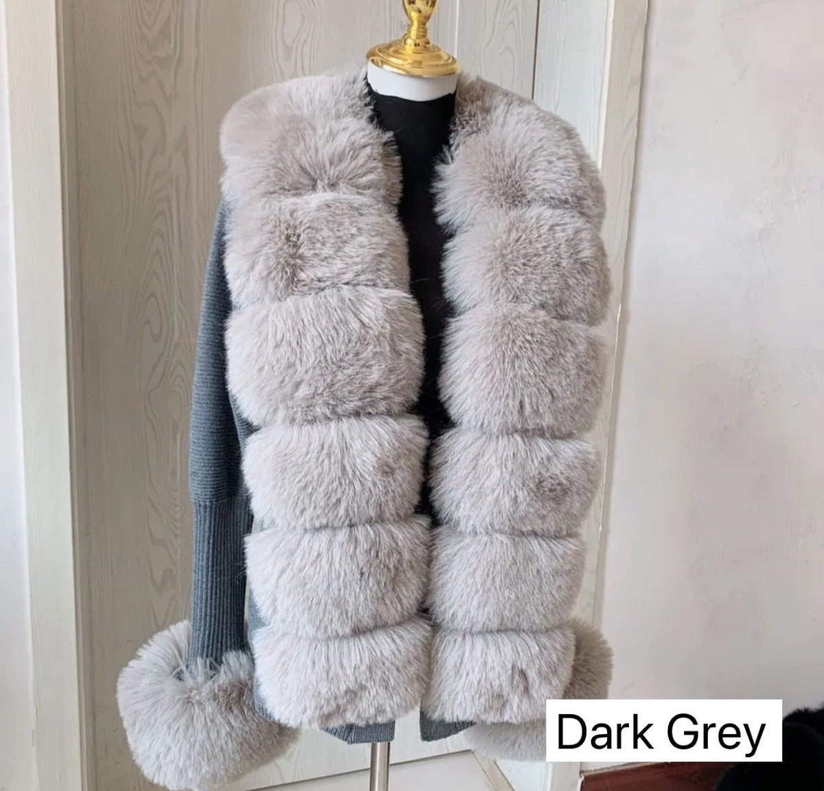 FAUX FUR CARDIGAN