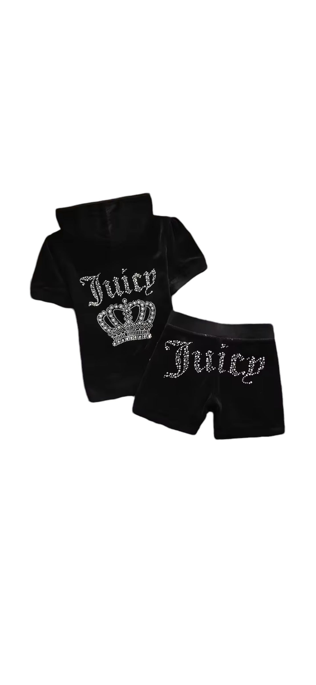 RHINESTONE SHORTS CO-ORD
