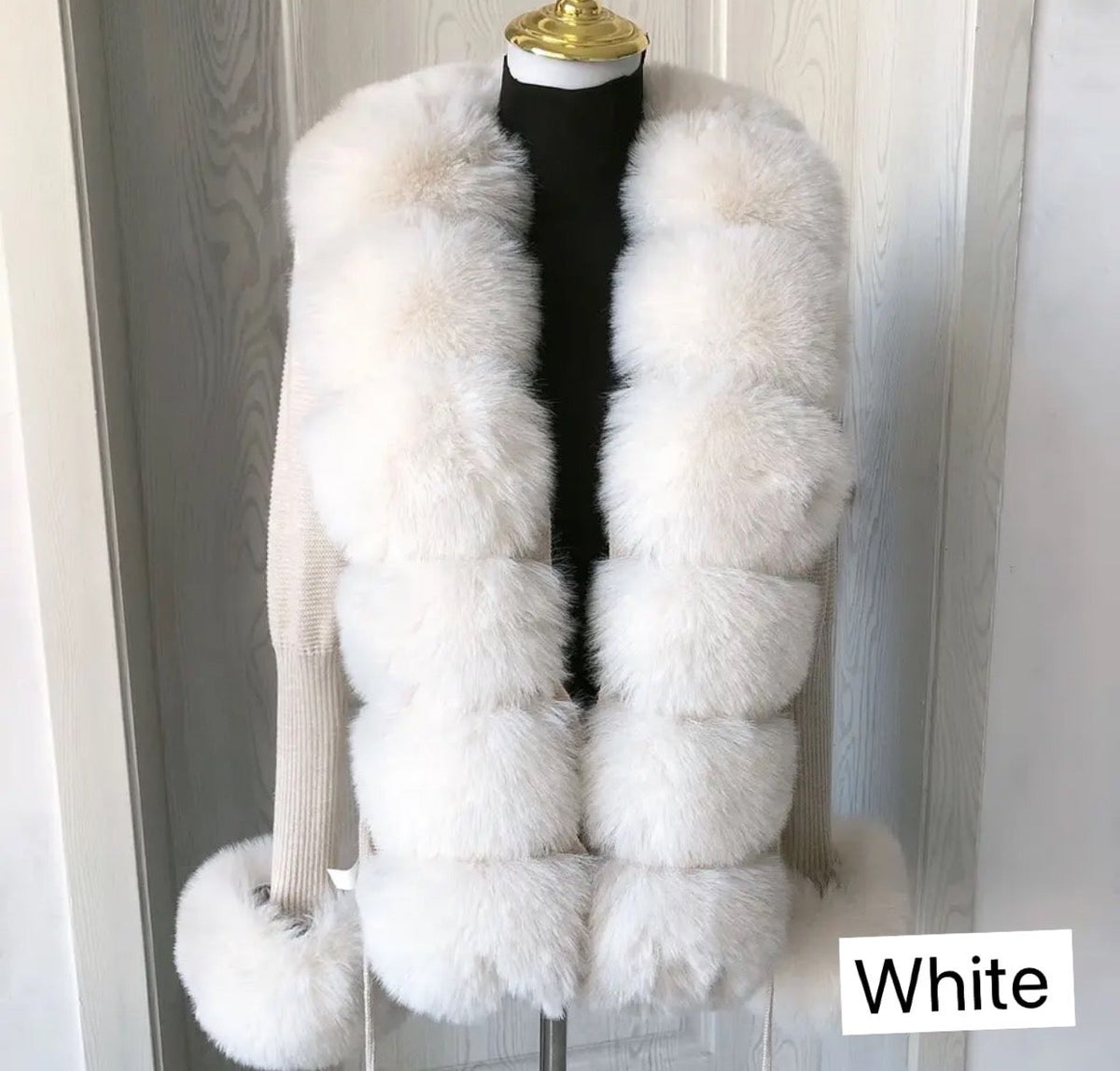 FAUX FUR CARDIGAN