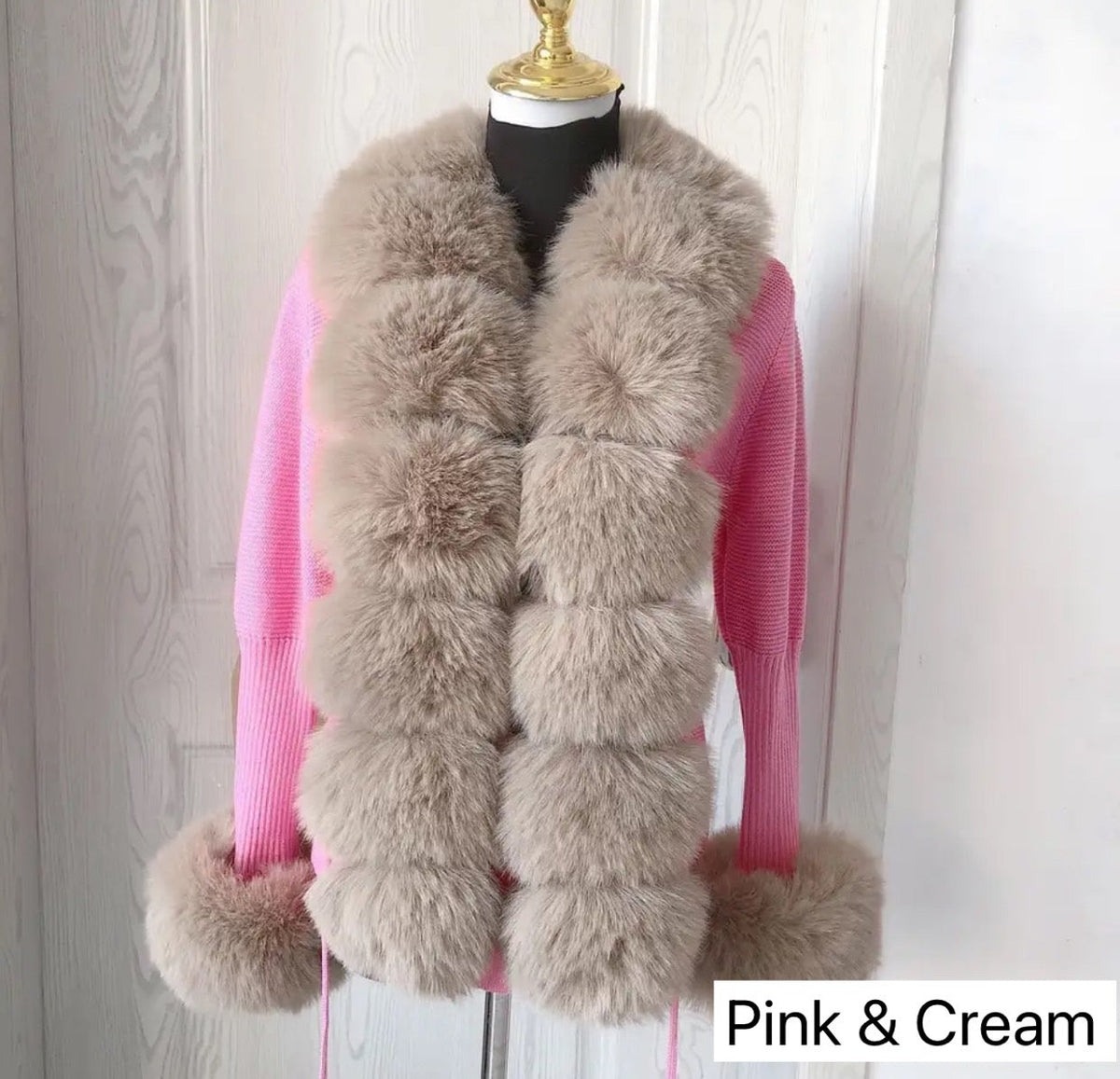 FAUX FUR CARDIGAN