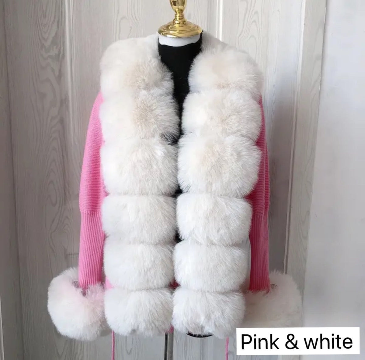FAUX FUR CARDIGAN