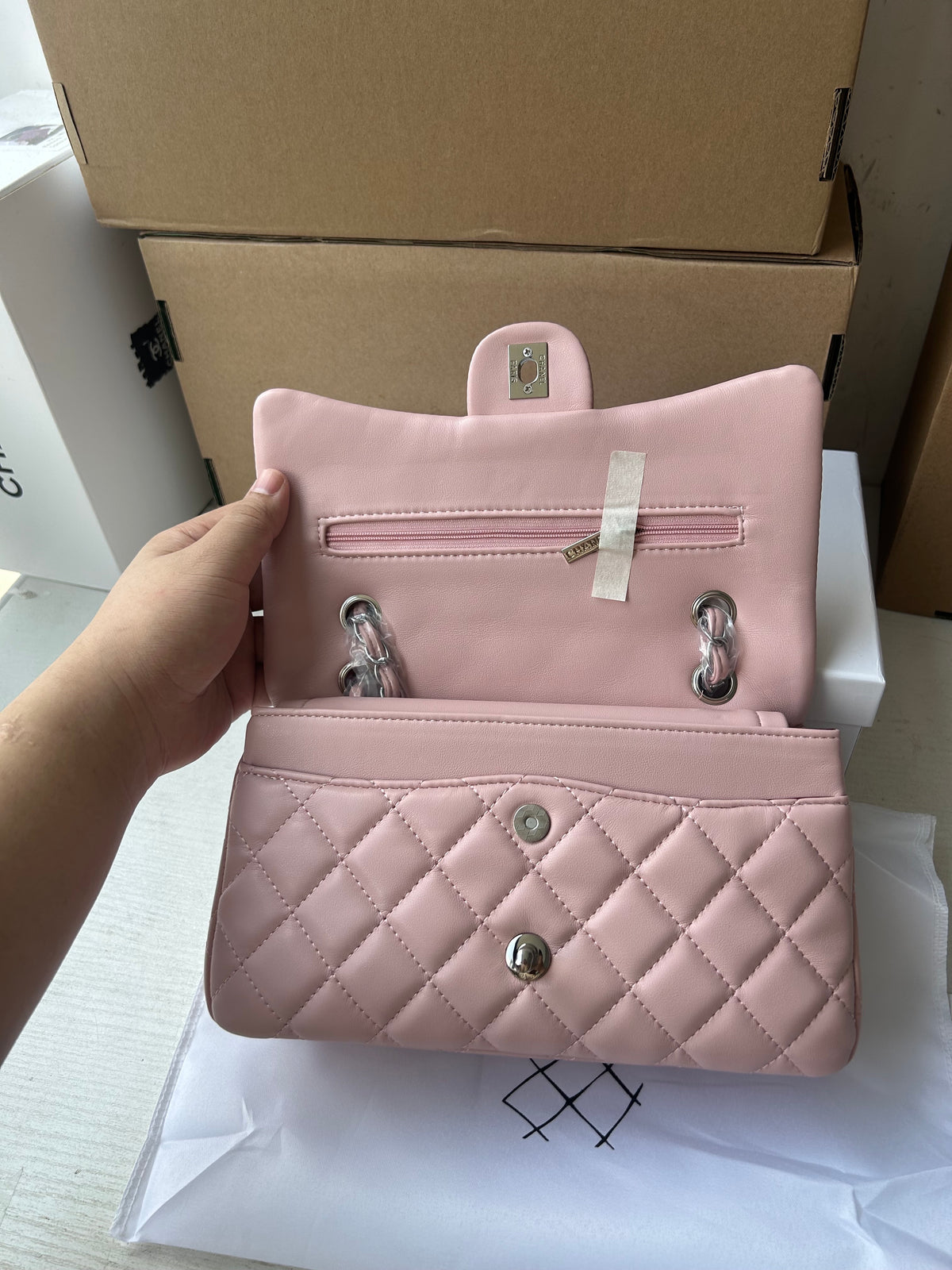 BABY PINK CLASSIC FLAP BAG