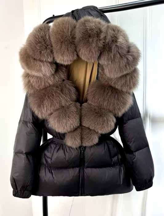 FOX FUR HOOD COAT