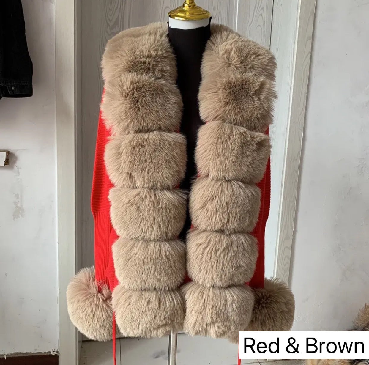 FAUX FUR CARDIGAN