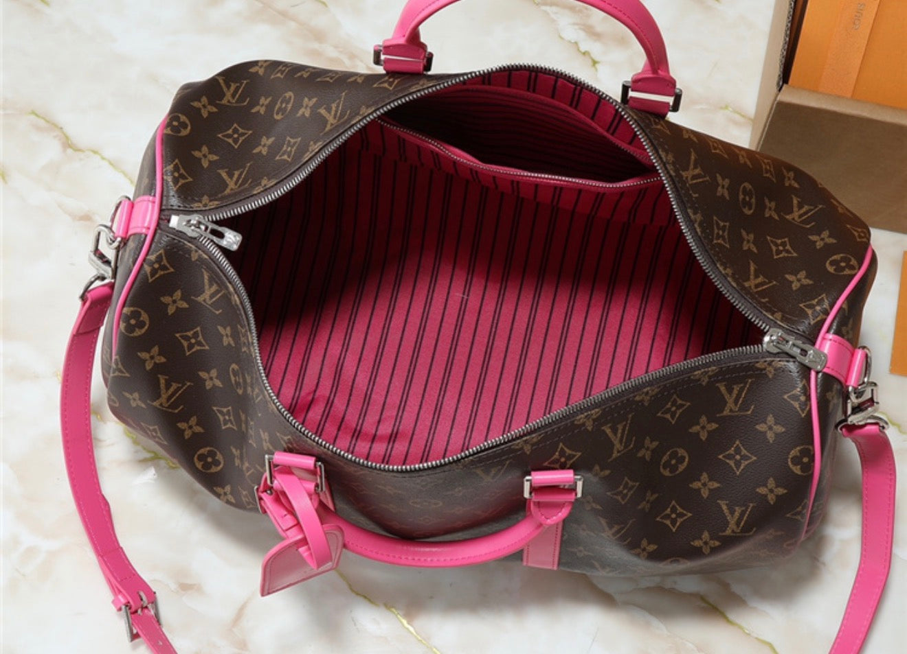 PINK DUFFLE BAG