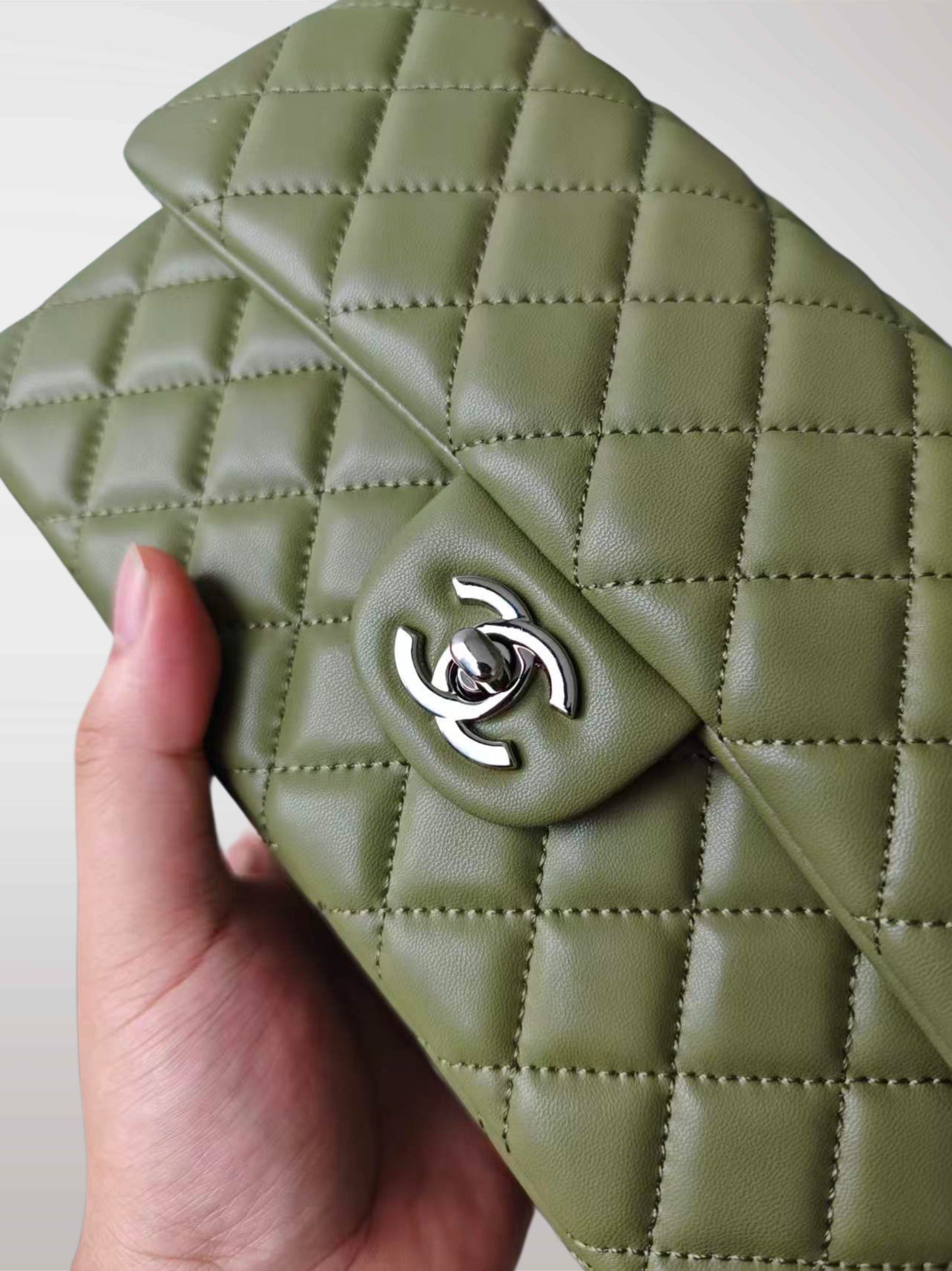 KHAKI CLASSIC FLAP BAG