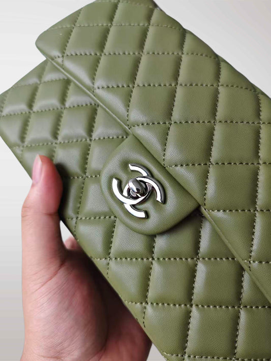 KHAKI CLASSIC FLAP BAG
