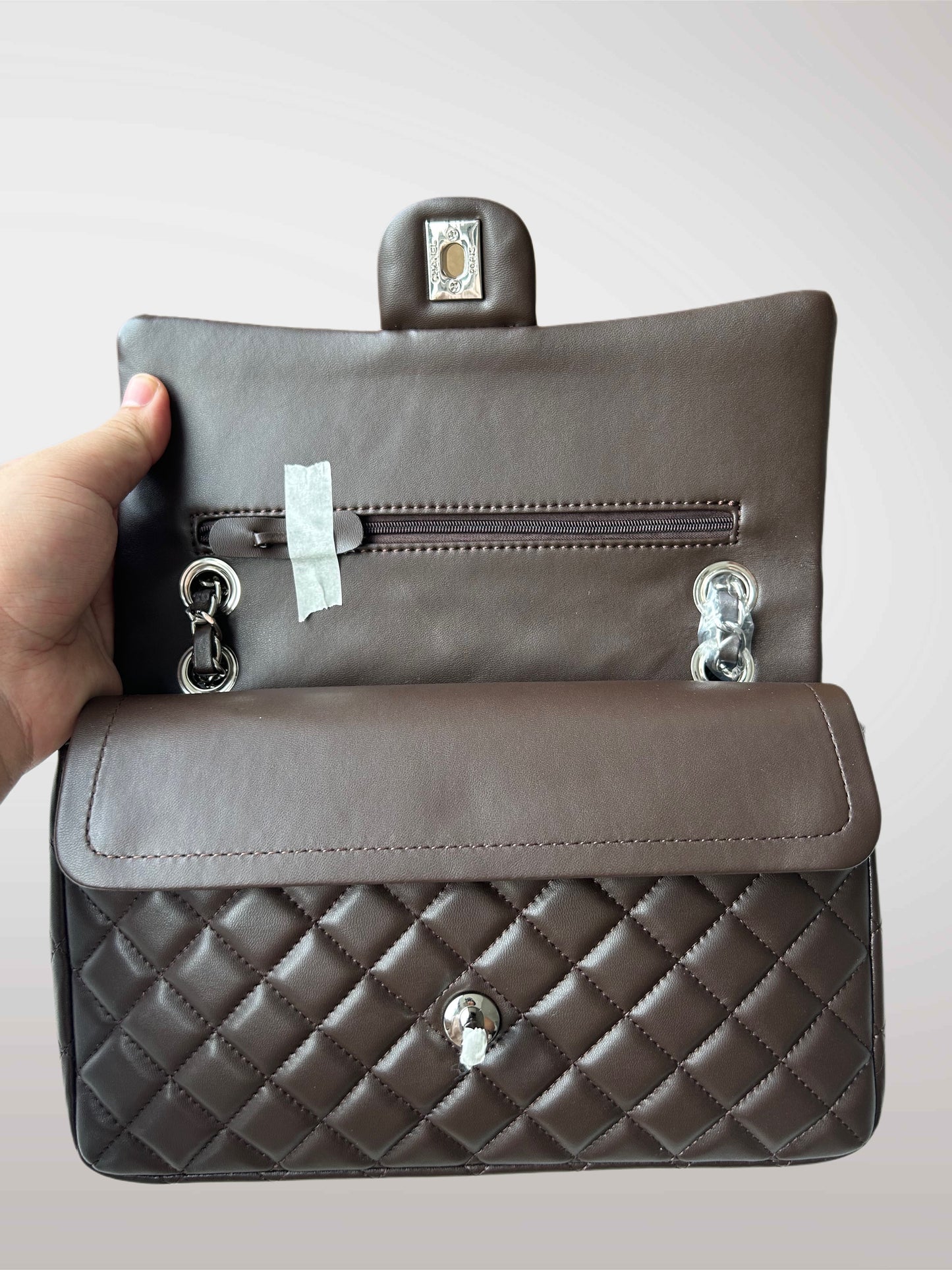 BROWN CLASSIC FLAP BAG