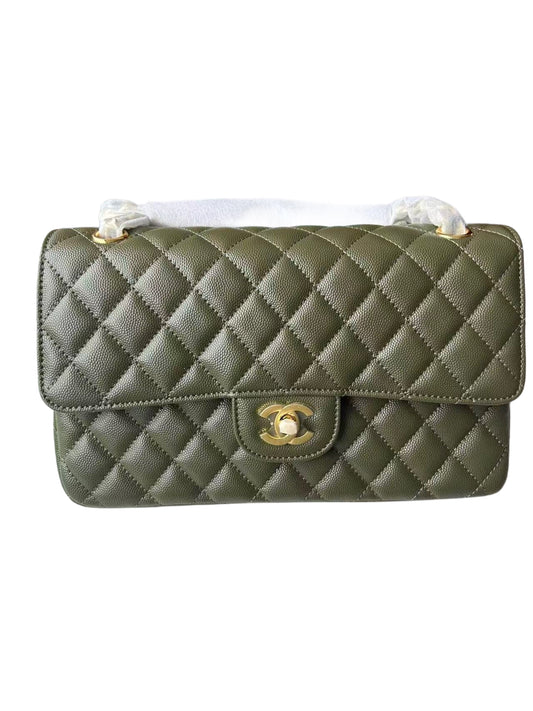 DARK KHAKI CLASSIC FLAP BAG